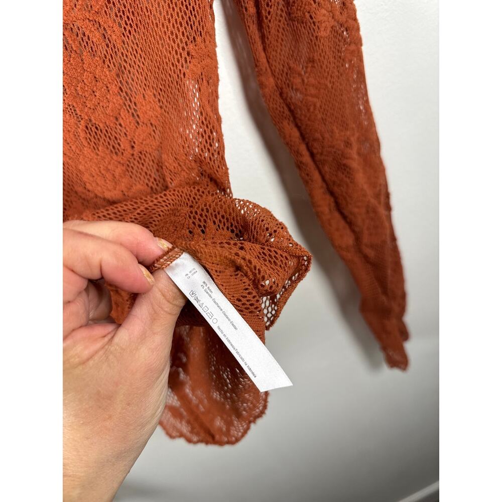 Free People Sweet Secrets Lace Layering Turtleneck Top,  XS - Picture 5 of 8